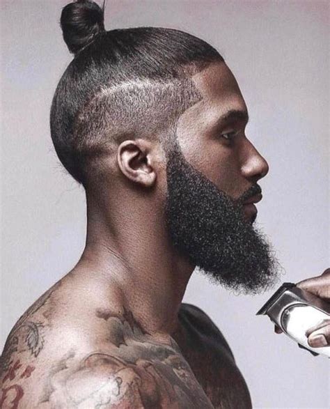 fade haircut man bun